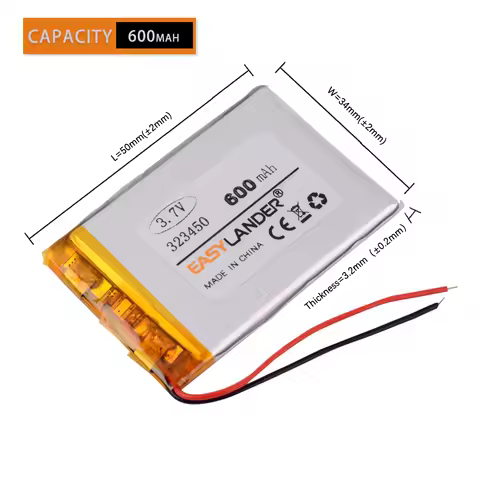 323450 293450 3.7V 600mAh Rechargeable Lithium Li-ion Polymer Battery Battery For SONY MP3 Game Play