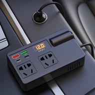 Alilin Car Plug Adapter Outlet with PD 30W Type-C USB-A Port 120W Car Power Inverter