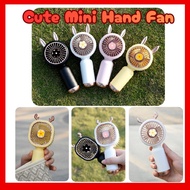 Kipas Tangan Handheld Fan Mini Fan USB Rechargeable Battery Cooling Kids Outdoor Flower Astronaut Pl