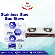 DURON Double Burner Gas stove/Dapur Gas stove stainless steel Dapur Gas Cooker stove