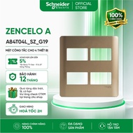 Switch face for 4 devices - Size S ZENcelo A series - Schneider Electric A84T04L_SZ_G19
