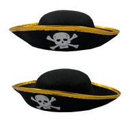 Halloween Pirate Captain Hat Pirate Show Props Hat Pirates of the Caribbean Hat Children's Pirate Ha