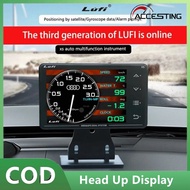 New Lufi XS LCD Gauge OBD+GPS Head Up Display Turbo Boost Oil Pressure Oil Temperature G Value Gyros