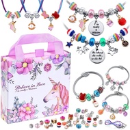 Making Large Hole Bead Kit H.M.E-79232 Alloy Beaded Bracelet Girl Kit DIY Piece Bracelet 97 VOJW