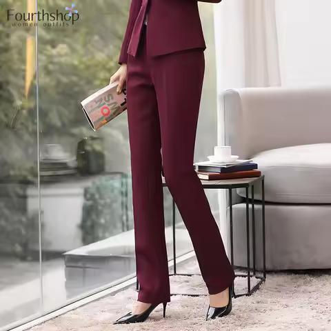 Women Formal Pants Office Lady Business Work Trousers Fashion Casual Straight Pants Female Autumn Wi