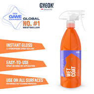 GYEON Q2M WETCOAT 1000 ml - Automotive Car Care Instant Hydrophobicity Booster Spray Sealant