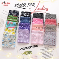 BOXER PEREMPUAN LADIES 100% COTTON RENDER DESIGN
