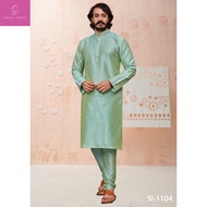 {**ส่งฟรี**} SMALL INDIA 💁♂️ Art Silk Traditional Mens Wear 💁♂️ Kurta Pajama For Men