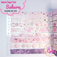 SHARE 50 CM Washi Tape Foil Sakura 8 Different Motifs