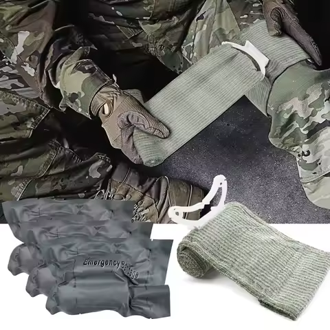 1pc/4pcs First Aid Trauma Hemostatic Bandage Tactical First Aid Training Bandage Outdoor Gauze Banda