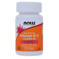 Now High Potency Vitamin D3 10000 IU (120 Softgels)