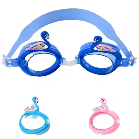 Children Swan Anti Fog Silicone Swimming Glasses Kids Diving Surfing Goggles Boys Girls Bathing Summ