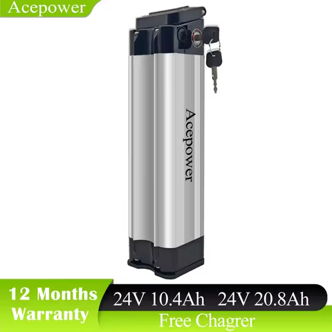 For Phylion Zhenlong ZL07010-F Trio MiFa Rex Ebike Battery 24V 10.4Ah 20.8Ah Silver Fish Battery for