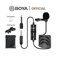 BOYA BY-M1 Lavalier Microphone Omnidirectional Mic 6M Cable for Smartphone Camera Laptop DSLR Vlog Camcorder Audio Recorder Live Streaming