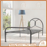 3V Coated Metal Bed Single Bed Frame Katil Single Steel Bed Silver Bed Katil Besi Foldable Powder Co