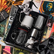 【手沖咖啡套裝禮盒】手沖壺/咖啡杯240ml/拉花杯/磨豆機 新年禮