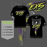 TSHIRT EX5 MEMBERS SUPPORTER LEMBUT SELESA BERNAFAS BAJU T SHIRT LELAKI
