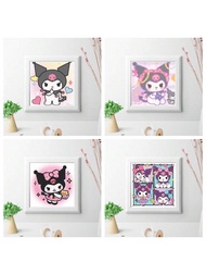 3pcs Sanrio DIY Diamond Painting, Children Educational Toys, Handmade Sticker Art Cartoon Characters