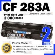 2x Compatible to H* LaserJet MFP M125 M127 M127fn M201dw M201n M225dw M225dn CF283A H* 83A H*83A INK