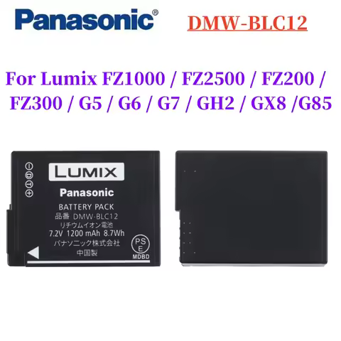 Original DMW-BLC12 BLC12E 1200mAh Batteries for Panasonic Lumix FZ1000 FZ2500 FZ200 FZ300 G5 G6 G7 G