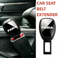 Car Carbon Fiber Seat Belt Extension Plug Buckle Seatbelt Clip Adjustable Extender For Skoda Fabia 1