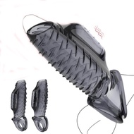 {Ketibaan baru} Kelewatan Pancutan Lelaki Lengan Zakar Bergetar Cincin Tali Dildo G Spot Stimulator 
