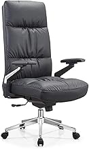 SMLZV Office Chairs, Home Office Desk Chairs Computer Gaming Chairs with Adjustable Arm Rests Leather Manager Chair Computer Chair Height Adjustable (Color : Black)