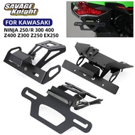 Mo Rear License Plate Holder LED Light For KAWASAKI NINJA 250R 250 300 400 Z400 Z300 Z250 Z Motorcyc