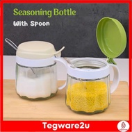 Glass Seasoning Bottle Spice With Spoon Seasoning Container Botol Kaca Rempah Perasa Makanan Spice