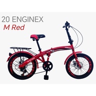 Basikal Folding 20 inch ENGINEX 100%pasang 20 Inch Folding Bike 7 SPEED Bicycle Sporty DEWASA raya 2