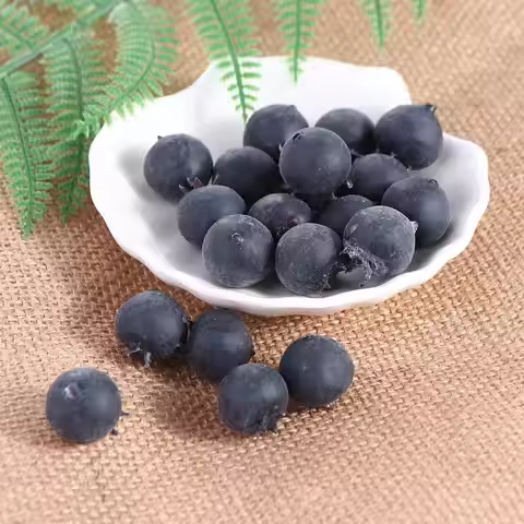 High Quality Photo Props DIY Simulation Blueberry Fruit Model Home Decoration Artificial Blueberry F