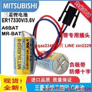 原裝三菱Mitsubashi ER17330V/3.6V A6BAT MR-BAT伺服電池負極帶+