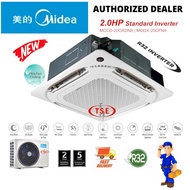 Midea (MCCD-20CRDN8(ID)/MODX-20CFN8(OD)) 2.0HP ceiling cassette type air cond R32 Gas Standard-Inver
