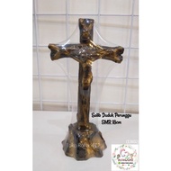 18cm SMR Bronze Sitting Cross - Spiritual Sitting Cross