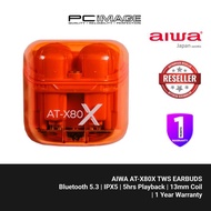 AIWA AT-X80X TWS EARBUDS / IPX5 / 5hr Playime / 13mm coil / Orange / 1 YW