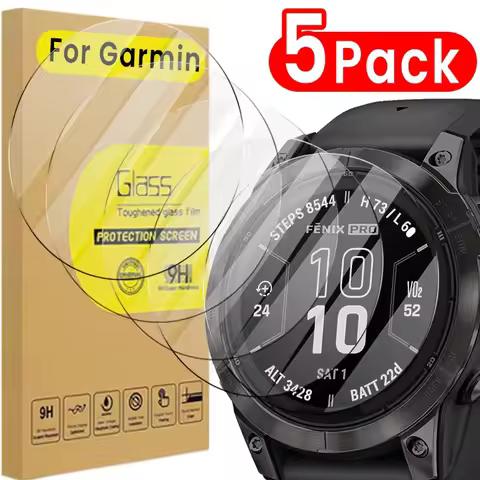 Screen Protector For Garmin Fenix 8 7 6 5 X S Pro Sapphire Tempered Glass Protective Film For Fenix 
