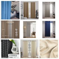 【Harga Murah & Diskaun】 | Langsir Blackout (Hook & Eyelet) | Tinggi 220cm/260cm | Pelbagai Warna | L