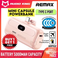 REMAX Original 3C Powerbank With CCC Mini Capsule USB Type C Output 5000mAh Quick Charge 2A Compatib