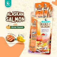 Olive Care PAKET CREAMY TREATS 16gr & 20gr Isi 5pcs Snack Cemilan Kucing Bernutrisi dengan Daging Ay