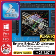 Bricsys BricsCAD Ultimate 25.2.07.1 - 2D & 3D CAD Software with Industry Leading Support | Windows -