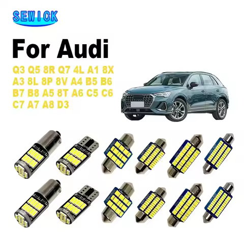 Interior LED Light Kit Accessories For Audi A1 A3 A4 A5 Q3 Q5 Q7 4L 8R 8X 8L 8P 8V B5 B6 B7 B8 8T A6