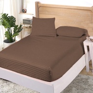 3 in 1 Plain Bed Sheet Set - SEStripes-33E