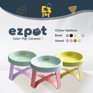 EZPET🐱【Ezpet ColorPop Ceramic Pet Bowls】Pet Bowl Neck Cat Bowl Dog Bowl Pet Water Bowl Pet Food Bowl