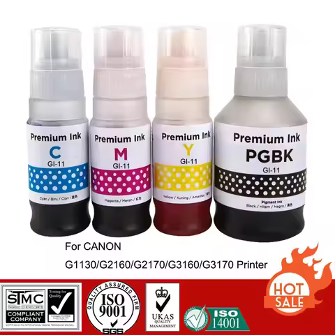 Compatible Refill Ink For GI-11 GI11, For CANON G1130/G2160/G2170/G3160/G3170 Printer