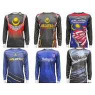 (Harga Borong)Jersey Roundneck Long Sleeve T-Shirt/Baju Malaysia