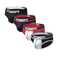 CMENIN PUMP 4Pcs ร้อนผ้าฝ้ายเซ็กซี่ชุดชั้นในชายสั้นกางเกงผู้ชายกางเกงลื่นกางเกง Jockstrap กางเกงในชา