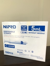 ไซริงค์พลาสติก SYRINGE NIPRO ขนาด 5 ml บรรจุ 100 ชิ้น