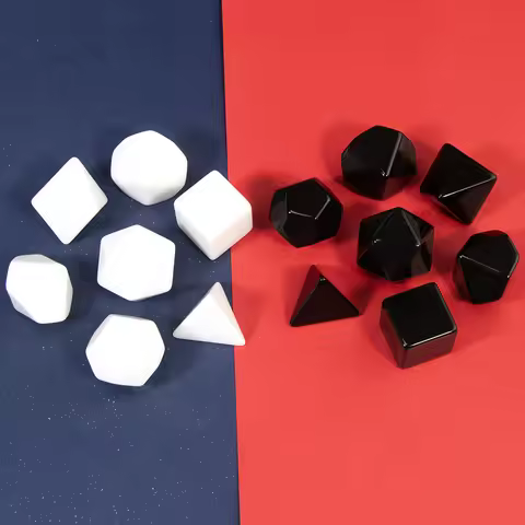 7pcs Blank Dice Polyhedral D4-D20 Board Game Dice for DIY Entertainment Tabletop Games