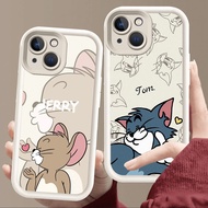 Case for iphone 8 13 6 7 6s 14 Pro Max Plus Soft White E108 Love Couple