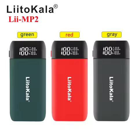 LiitoKala Lii-MP2 21700 Battery Charger 18650 Power Bank QC3.0 Fast Charging Type-C INPUT USB Charge